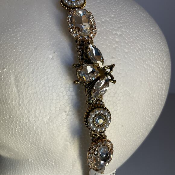 Mexican Artisan Gold Crystal Bee Headband • Handmade • Bridal Wedding Party - Picture 9 of 9